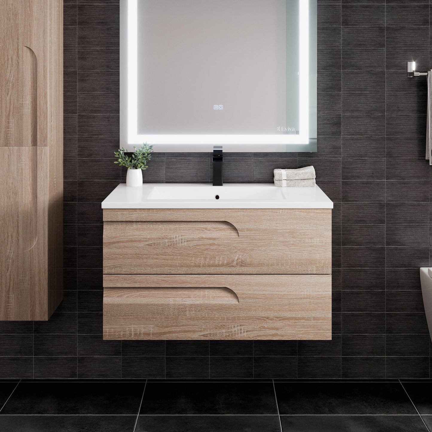Eviva Joy Bath Vanity with Porcelain Top and Integrated Sink (24"-40")