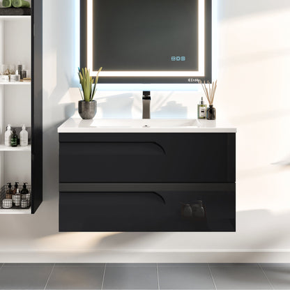 Eviva Joy Bath Vanity with Porcelain Top and Integrated Sink (24"-40")