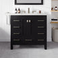 Eviva Hampton Bath Vanity with Carrara Quartz Top and Undermount Porcelain Sink