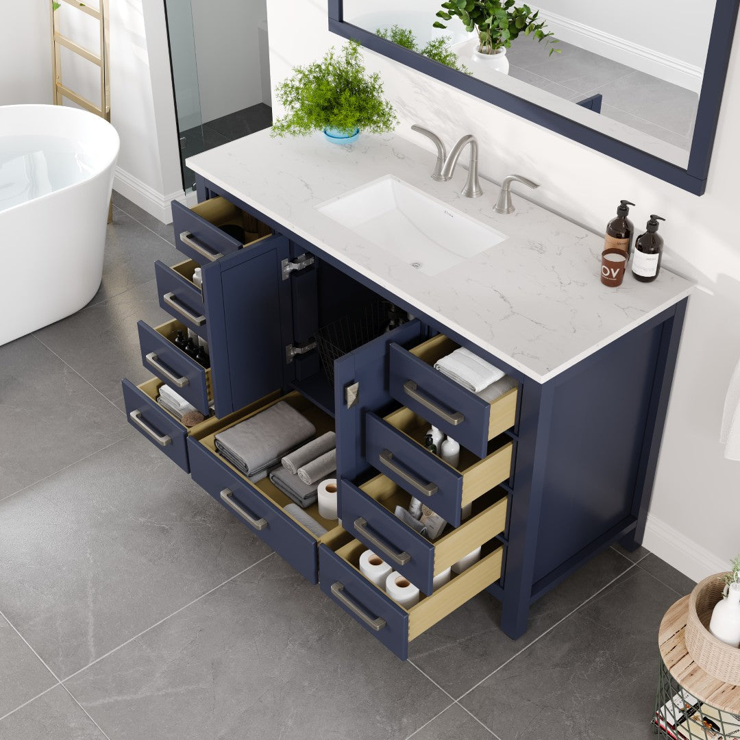 Eviva Aberdeen Bath Vanity with Counter Top and Undermount Porcelain Sink (24"-96")