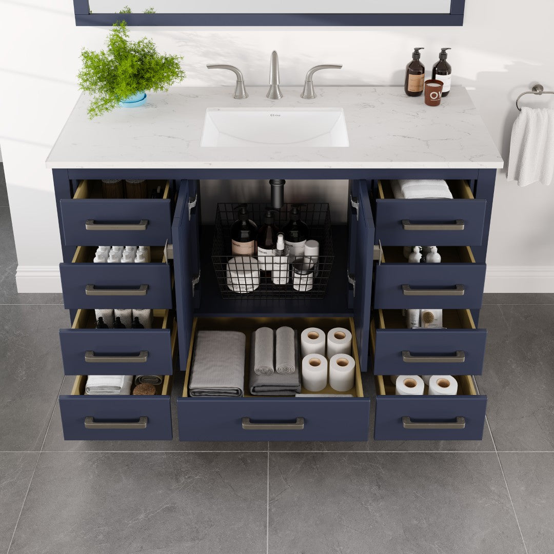 Eviva Aberdeen Bath Vanity with Counter Top and Undermount Porcelain Sink (24"-96")