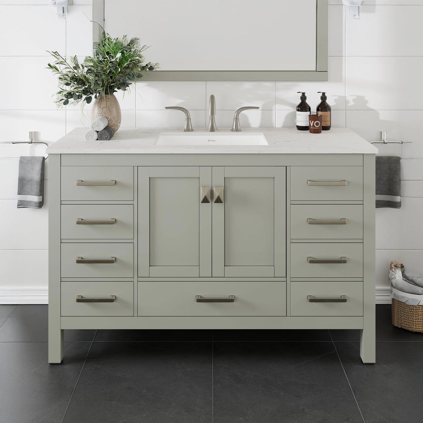 Eviva Aberdeen Bath Vanity with Counter Top and Undermount Porcelain Sink (24"-96")