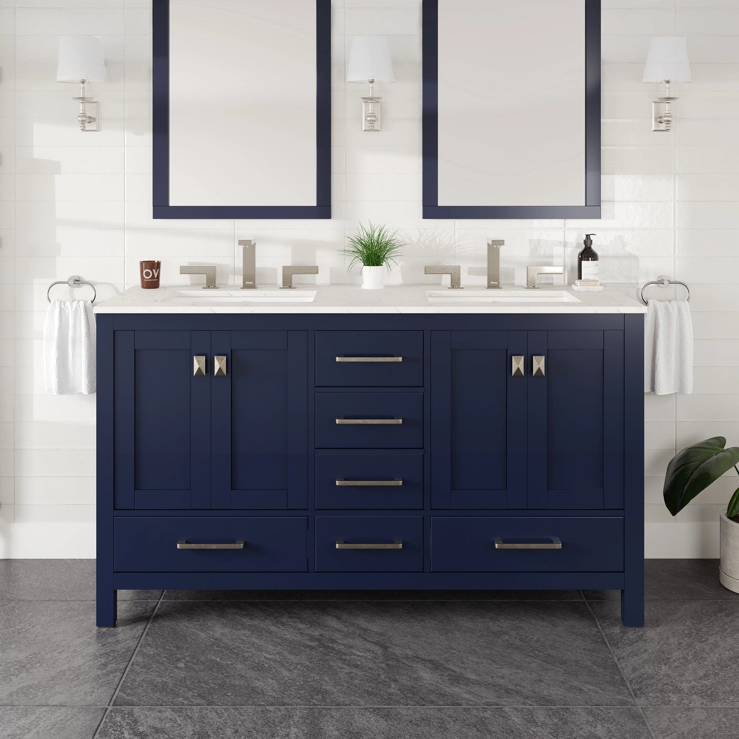 Eviva Aberdeen Bath Vanity with Counter Top and Undermount Porcelain Sink (24"-96")