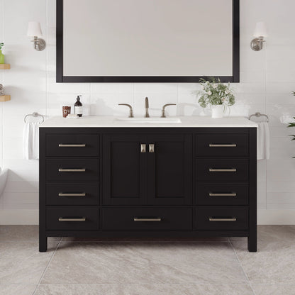 Eviva Aberdeen Bath Vanity with Counter Top and Undermount Porcelain Sink (24"-96")