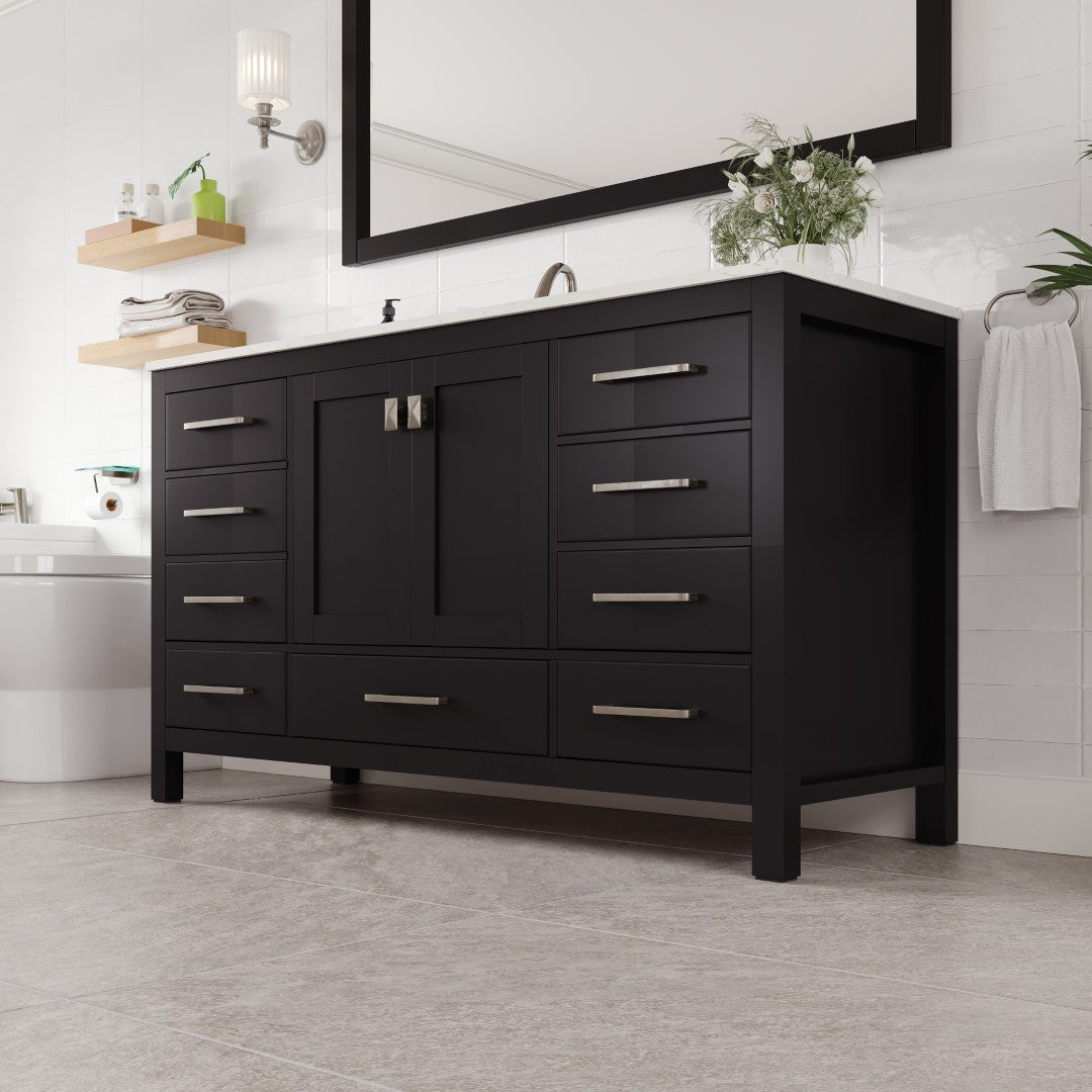 Eviva Aberdeen Bath Vanity with Counter Top and Undermount Porcelain Sink (24"-96")
