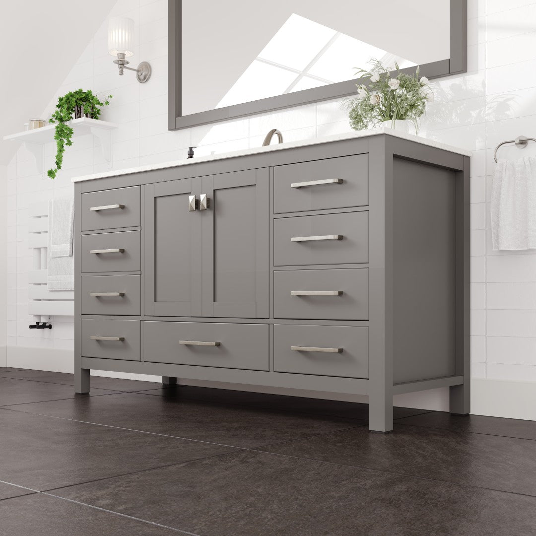 Eviva Aberdeen Bath Vanity with Counter Top and Undermount Porcelain Sink (24"-96")