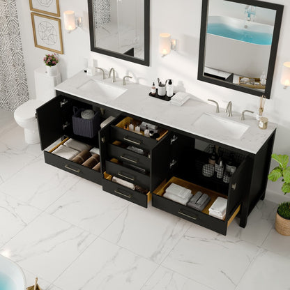 Eviva Aberdeen Bath Vanity with Counter Top and Undermount Porcelain Sink (24"-96")