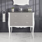 Eviva Aranjuez Bath Vanity with Tempered Glass Top and Integrated Sink (24"-32")