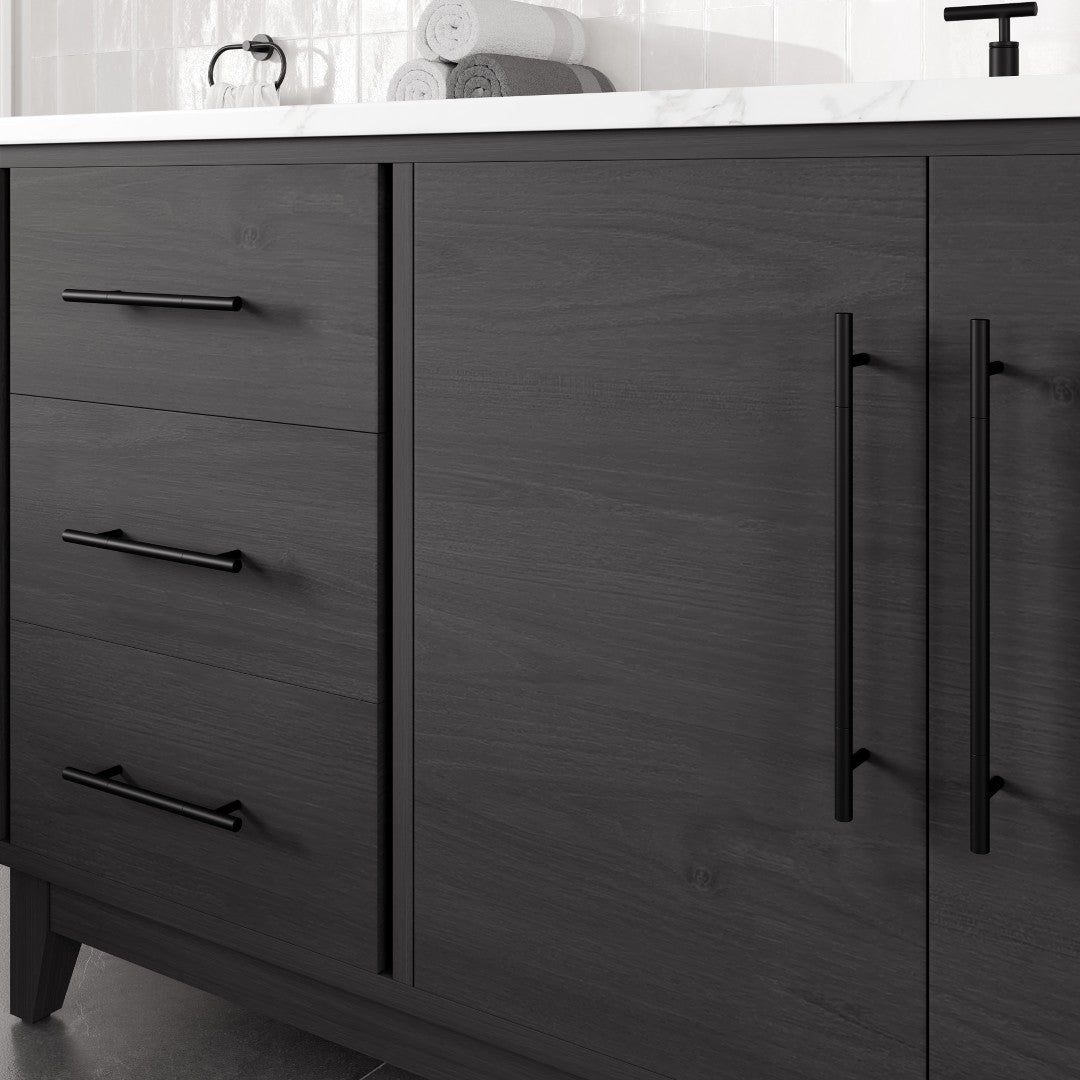 Eviva Graham Bath Vanity with Engineered Stone Top and Integrated Sink (30"-72")