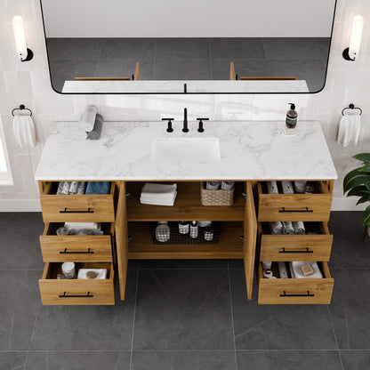 Eviva Graham Bath Vanity with Engineered Stone Top and Integrated Sink (30"-72")