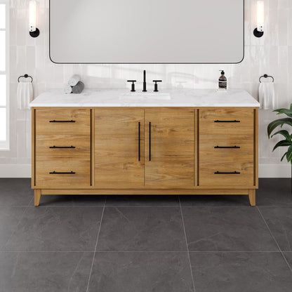 Eviva Graham Bath Vanity with Engineered Stone Top and Integrated Sink (30"-72")