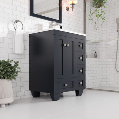 Eviva Acclaim Bath Vanity with Counter Top and Undermount Porcelain Sink (24"-30")