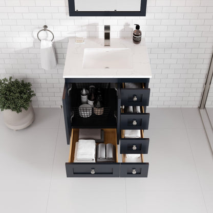 Eviva Acclaim Bath Vanity with Counter Top and Undermount Porcelain Sink (24"-30")