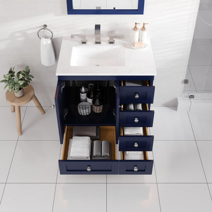 Eviva Acclaim Bath Vanity with Counter Top and Undermount Porcelain Sink (24"-30")