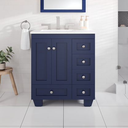 Eviva Acclaim Bath Vanity with Counter Top and Undermount Porcelain Sink (24"-30")
