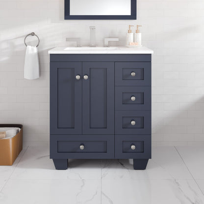 Eviva Acclaim Bath Vanity with Counter Top and Undermount Porcelain Sink (24"-30")