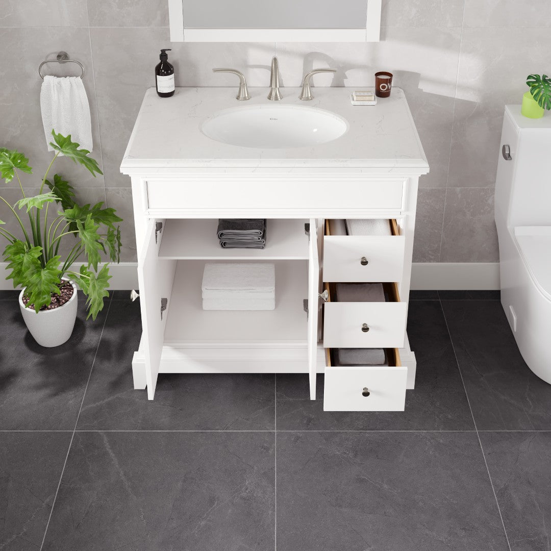 Eviva Elite Stamford Bath Vanity with Counter Top and Undermount Porcelain Sink (24"-72")
