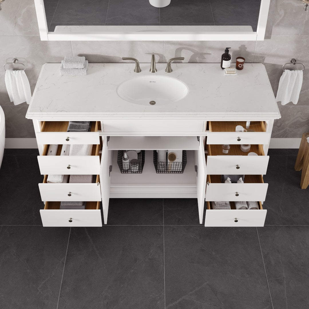 Eviva Elite Stamford Bath Vanity with Counter Top and Undermount Porcelain Sink (24"-72")
