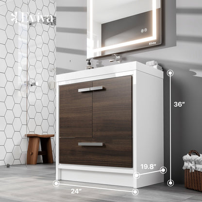 Eviva Grace Bath Vanity with Acrylic Top and Integrated Sink (24"-48")