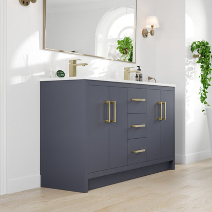 Eviva Curio Bath Vanity with Carrara Quartz Top and Undermount Porcelain Sink (24"-60")
