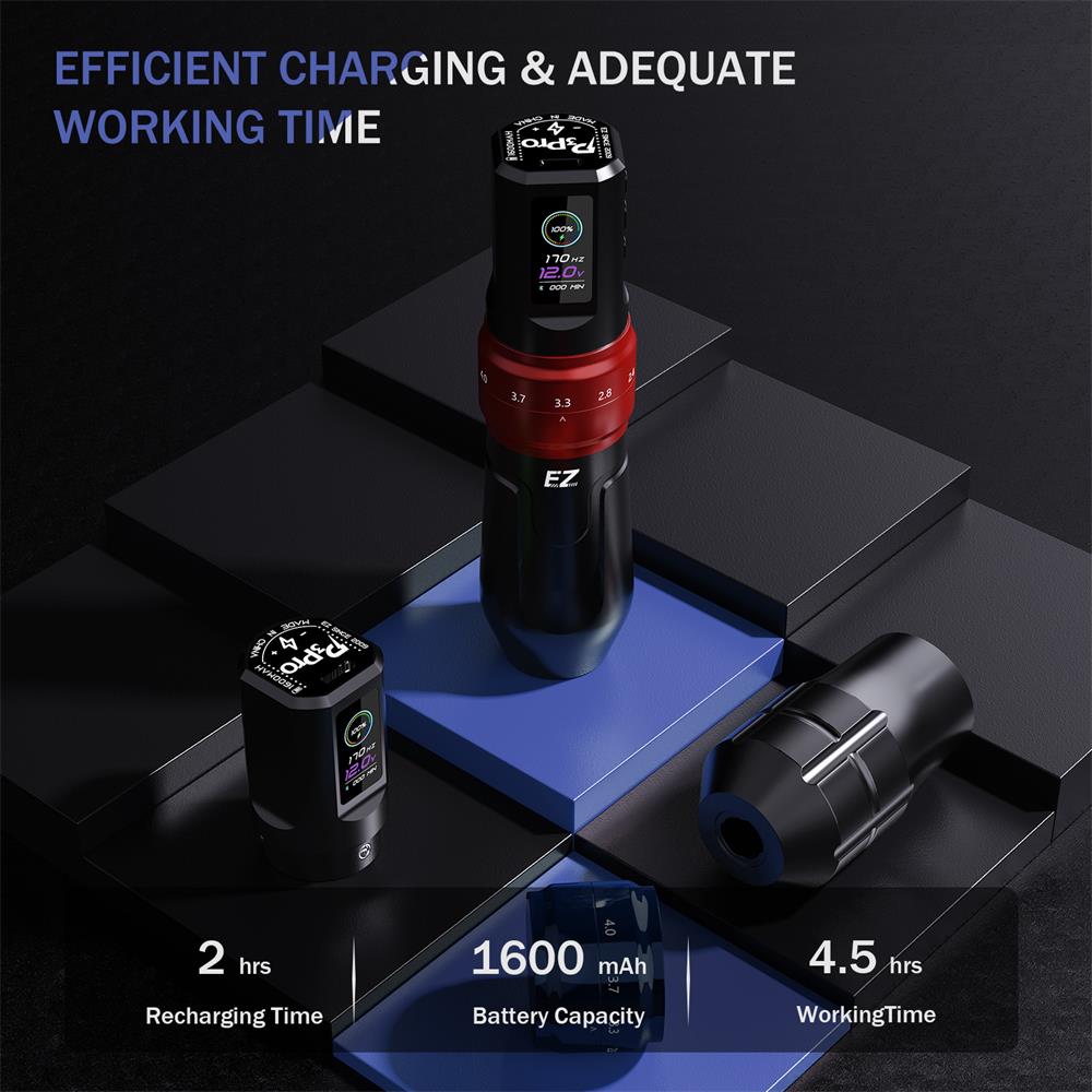 EZ P3 Pro Wireless Battery Tattoo Pen Machine