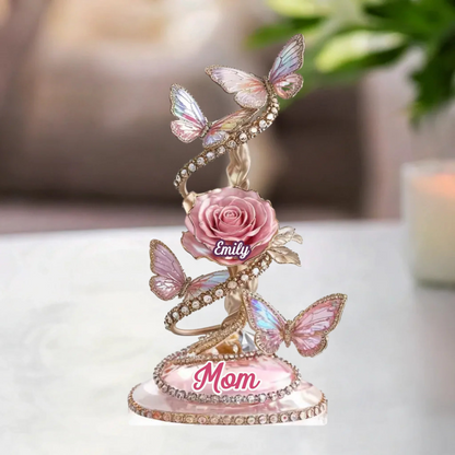 Each Rose Holds A Piece Of Your Heart - Personalized Acrylic Plaque Custom Shape - Mother's Day Gift For Mom, Grandma