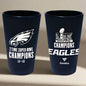 Philadelphia Eagles 2X Super Bowl Champions 16oz Silicone Pint - Smoke - Clearance