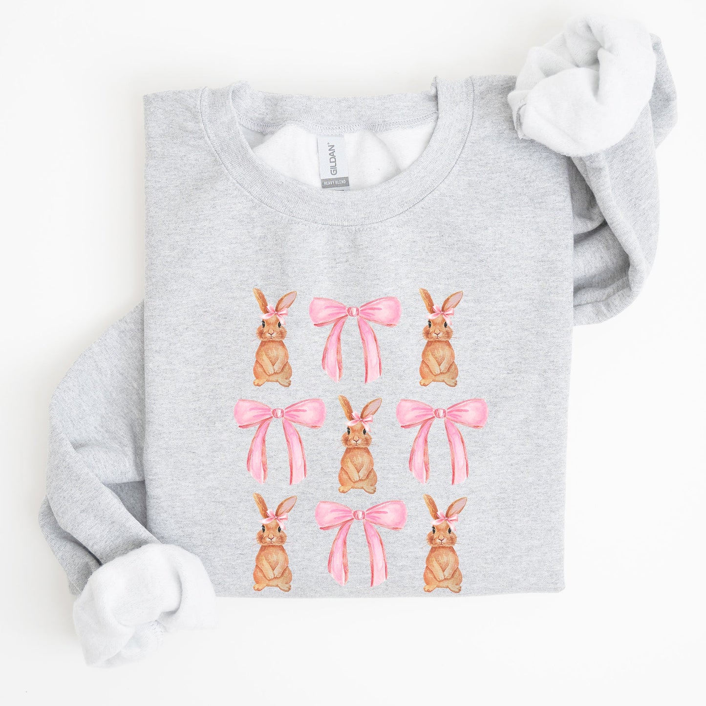 Easter Bunnies, Pink Bows, Coquette, Soft Girl Era Sweatshirt