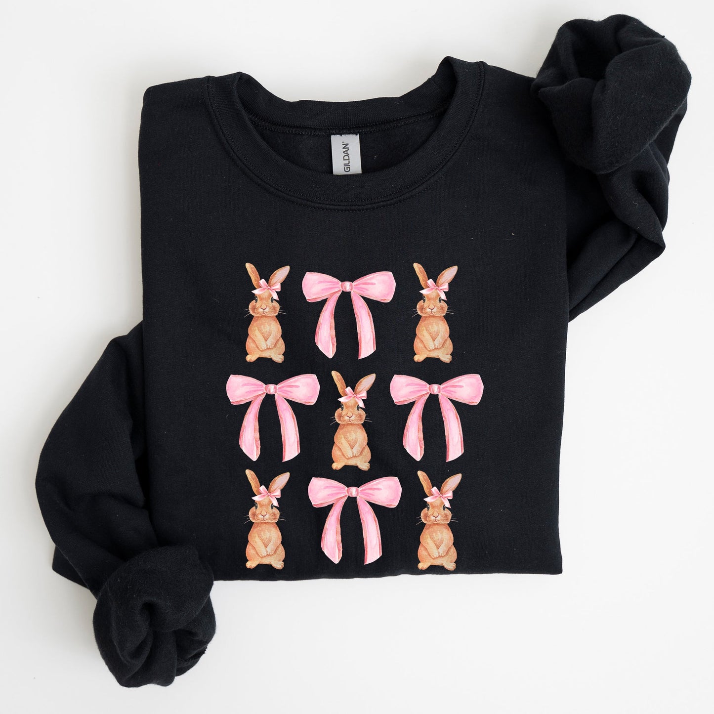 Easter Bunnies, Pink Bows, Coquette, Soft Girl Era Sweatshirt
