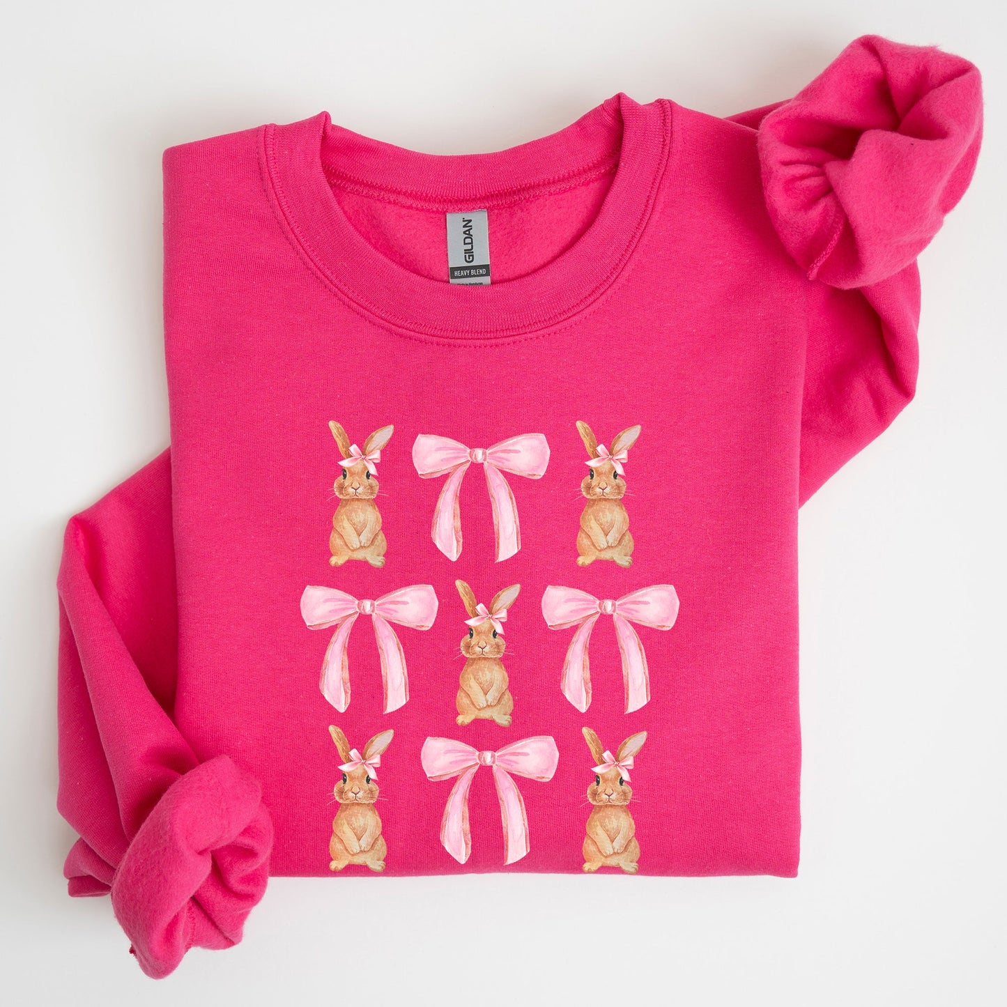 Easter Bunnies, Pink Bows, Coquette, Soft Girl Era Sweatshirt