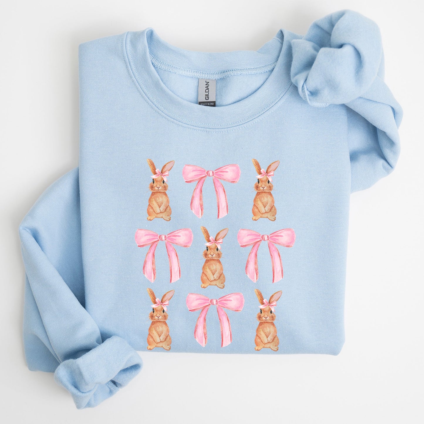 Easter Bunnies, Pink Bows, Coquette, Soft Girl Era Sweatshirt