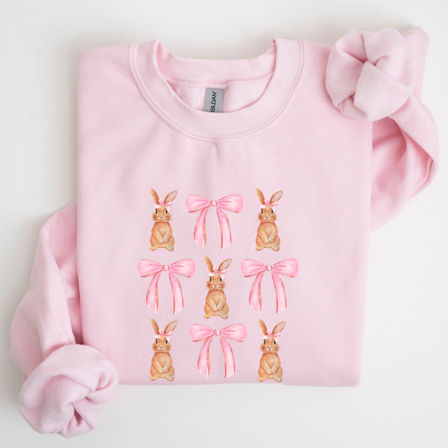 Easter Bunnies, Pink Bows, Coquette, Soft Girl Era Sweatshirt