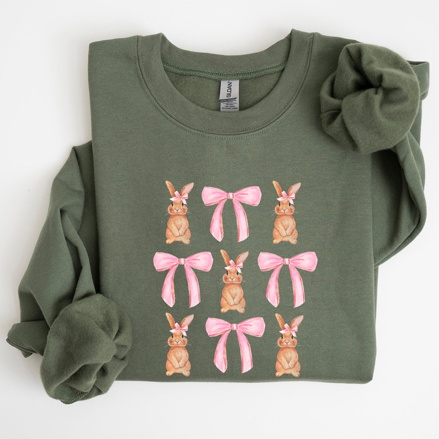 Easter Bunnies, Pink Bows, Coquette, Soft Girl Era Sweatshirt