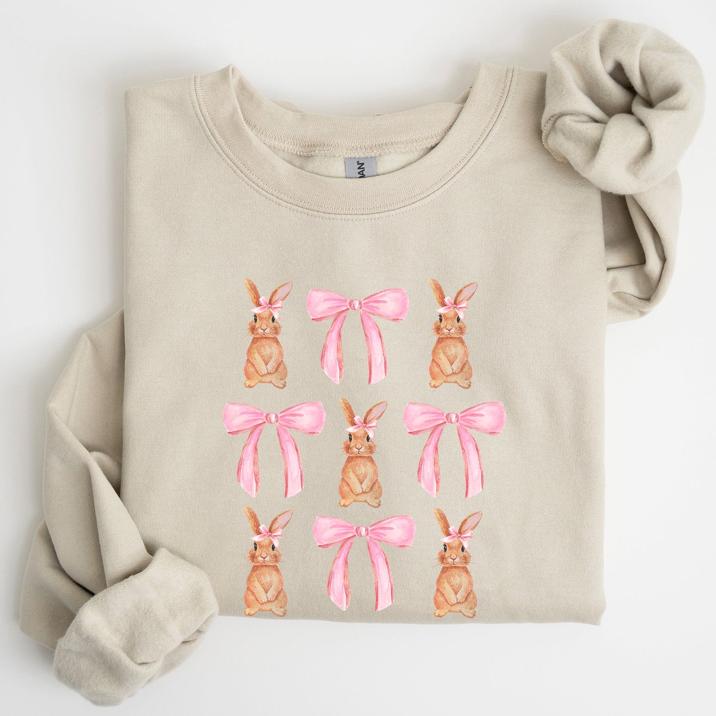 Easter Bunnies, Pink Bows, Coquette, Soft Girl Era Sweatshirt