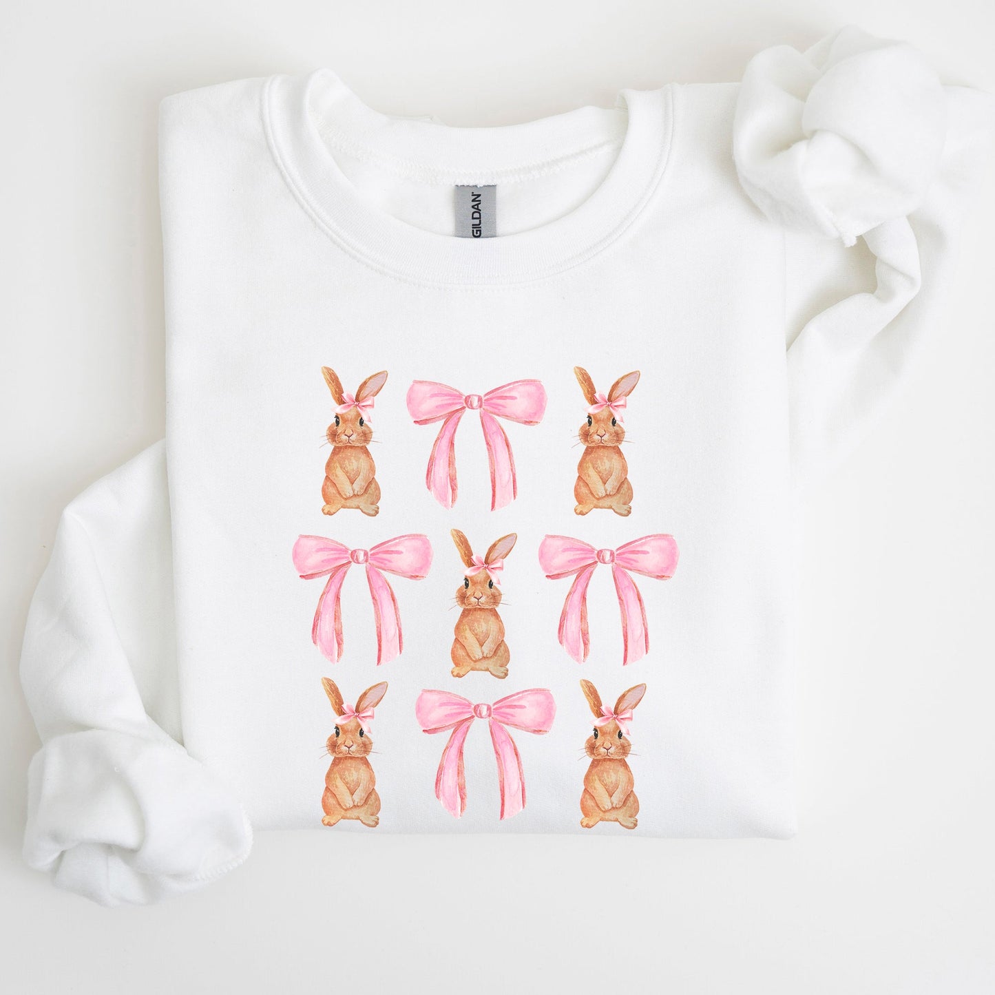 Easter Bunnies, Pink Bows, Coquette, Soft Girl Era Sweatshirt