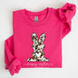 Easter Bunny, Happy Easter Rabbit, Cow Print Sweatshirt