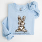 Easter Bunny, Happy Easter Rabbit, Cow Print Sweatshirt