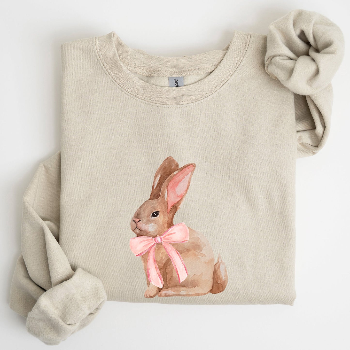 Easter Bunny, Pink Bow, Coquette, Soft Girl Era Sweatshirt