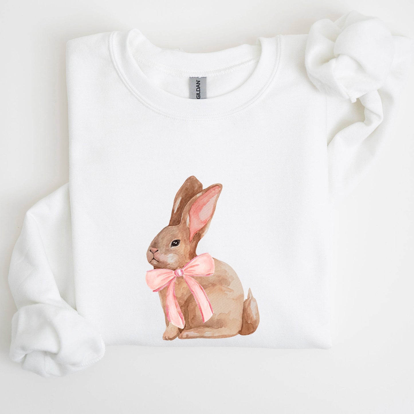 Easter Bunny, Pink Bow, Coquette, Soft Girl Era Sweatshirt
