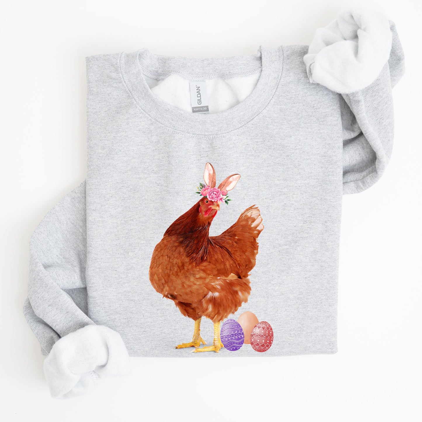 Easter Chicken, Rabbit, Eggs, Funny Sweatshirt