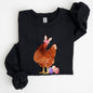 Easter Chicken, Rabbit, Eggs, Funny Sweatshirt