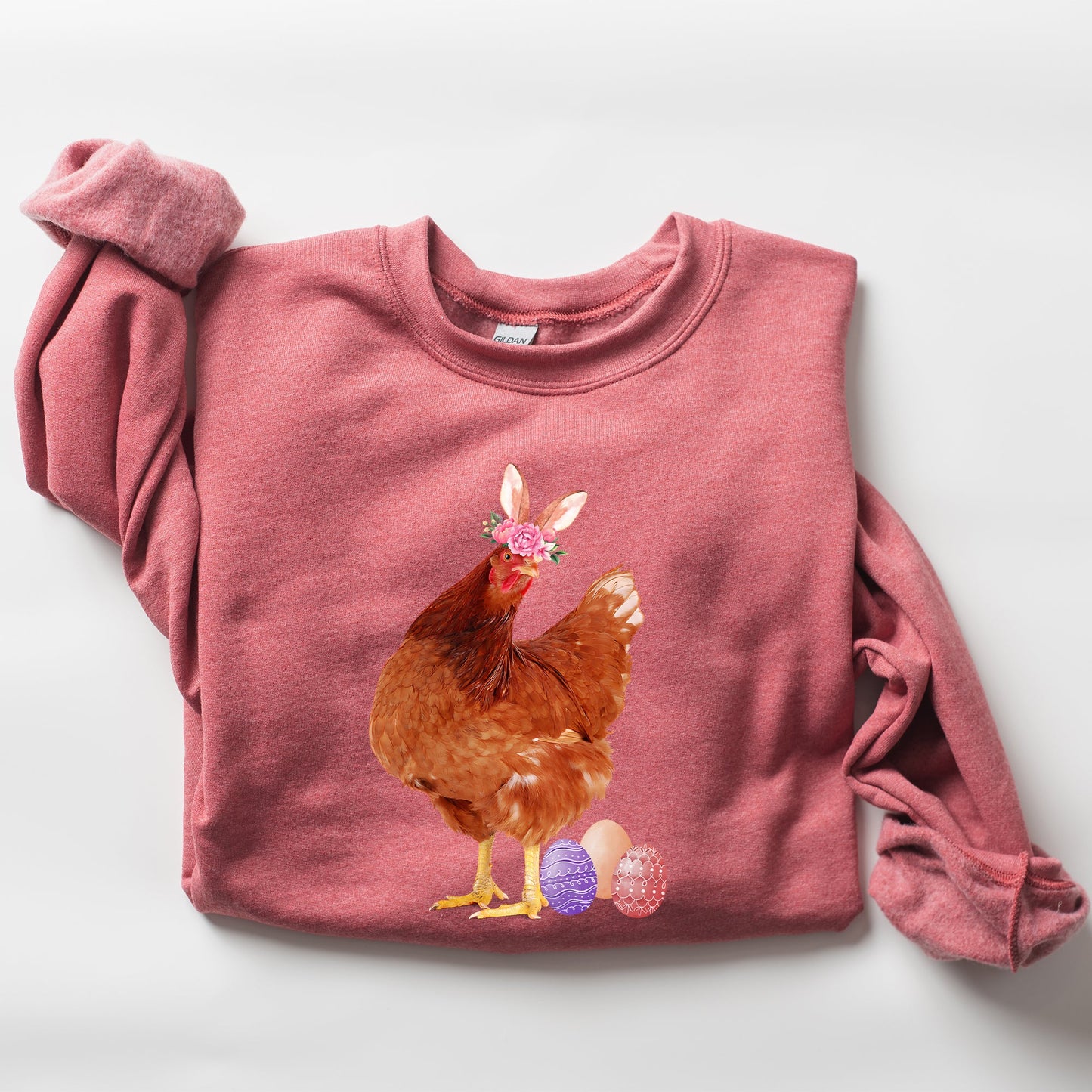 Easter Chicken, Rabbit, Eggs, Funny Sweatshirt