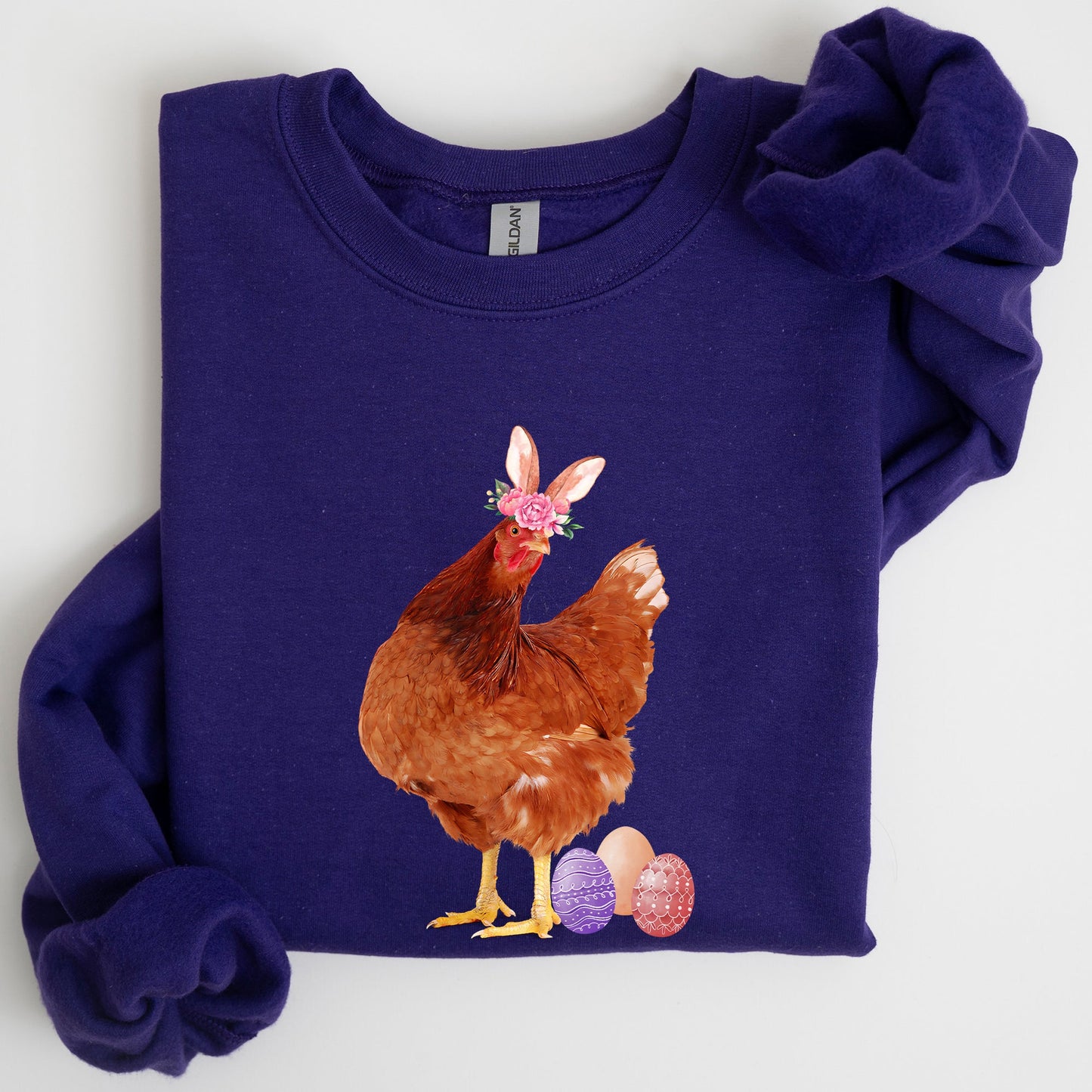 Easter Chicken, Rabbit, Eggs, Funny Sweatshirt