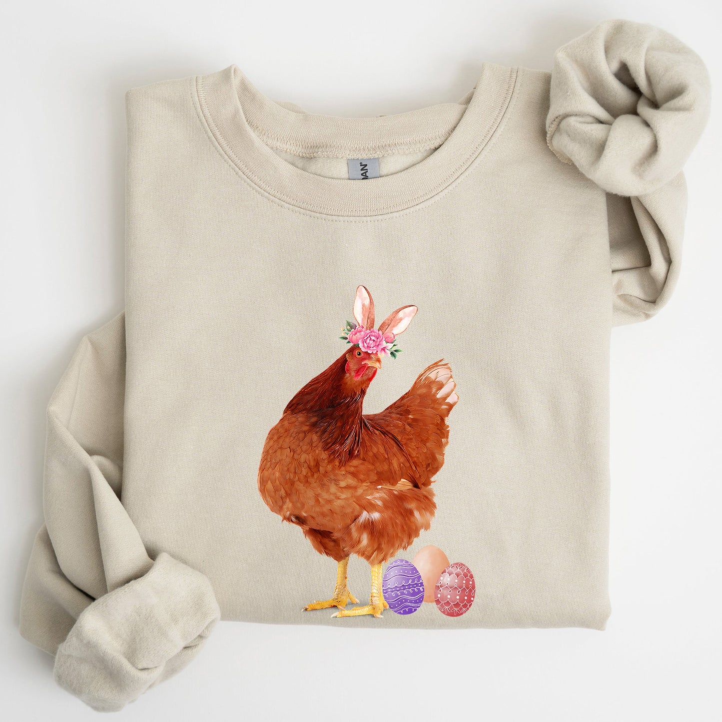 Easter Chicken, Rabbit, Eggs, Funny Sweatshirt