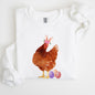 Easter Chicken, Rabbit, Eggs, Funny Sweatshirt