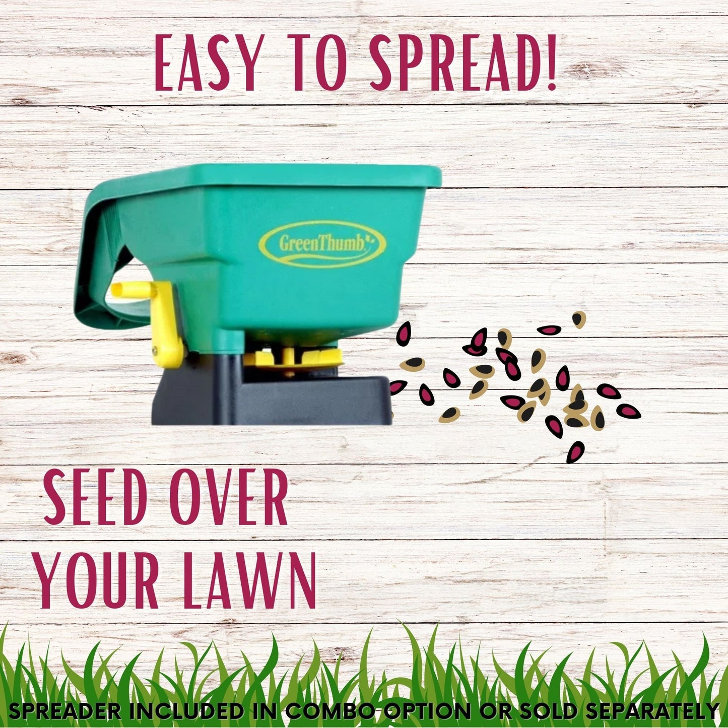 Crimson Clover + Mow Less Grass Seed