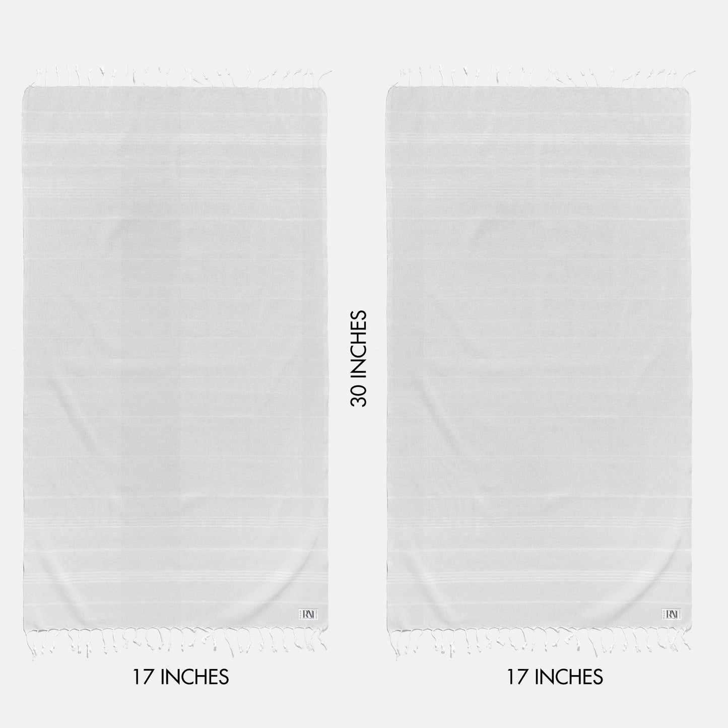 Istanbul Classic Turkish Hand Towel Set of 2 for Kitchen, Bath, Beach, Gym, and Yoga 17"x30"