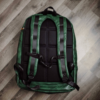 Emerald Green Leather Commuter Bag (XL Design)