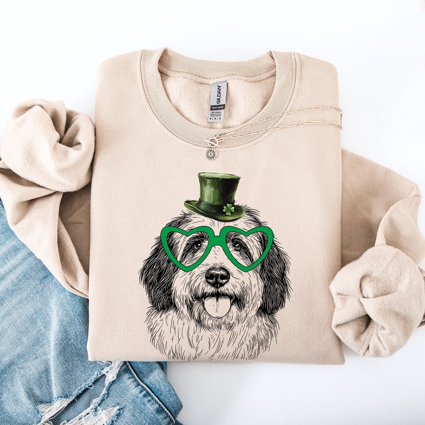 English Sheepdog, Adorable Dog, St Patrick's Day, Lucky, Irish Sweatshirt
