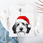 English Sheepdog, Santa, Dog, Christmas, Dog Lover, Pet Sweatshirt